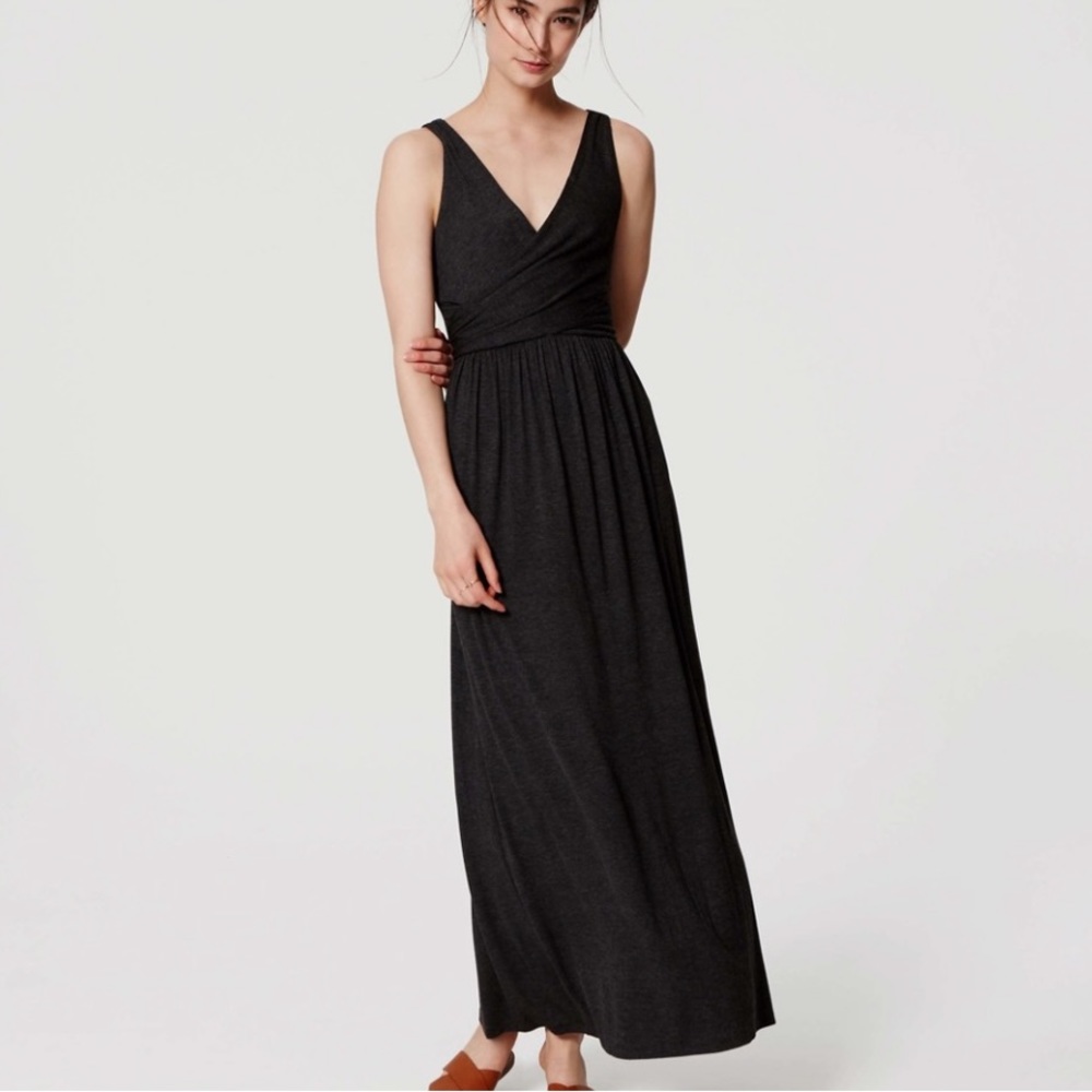 Loft Double V Wrap Maxi Dress